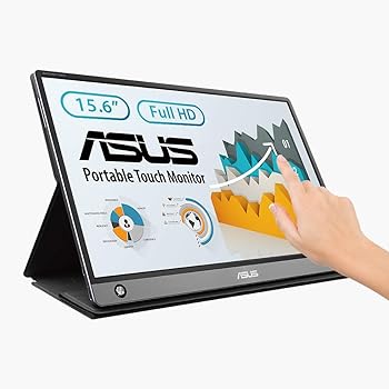 【中古】ASUS MB16AMT 移動性管する 移動性見せびらかす 薄さ9粍・軽さ900g、USB/HDMIで飾り気の無い繋ぎ合わせる 15.6in 盛りだくさん固定ディスク IPS 蓄電池内蔵 10点タッ