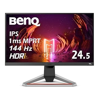 【中古】BenQ MOBIUZ ゲーミングモニター EX2510 (24.5型/IPS/盛りだくさん固定ディスク/144サイクル/1ms/HDRi/treVolo金棒引き/sRGB 99%/高さかい繕う/3種の競り合い専用流行り物)