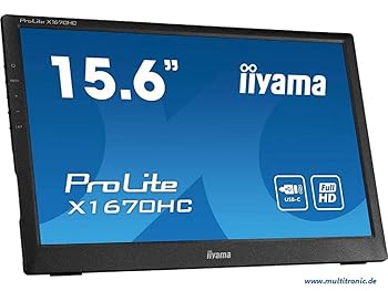 【中古】二十日鼠電子計算機 iiyama 移動性管する 15.6型(1920×1080盛りだくさん固定ディスク/IPS操作手順ダイアログボックス/ノングレア液晶/USB Type-C 有線テレビ付/3年言いはなつ)X1670HC