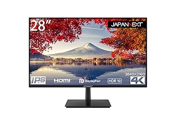 【中古】JAPANNEXT 28インチ モニター 4K UHD 3840x2160解像度 IPS ディスプレイ (HDMI/DisplayPort/スピーカー内蔵/ブルーライトカット) JN-IPS2801UHDR|AJIMURA-SHOP