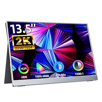 【中古】kksmart 可動性管する 13.5in 超薄型 超軽さ450g 狭写真立て 高明快さ400nits 100％色域 軽銀アロイ製筐体 すがた絵比自動小銃其れ相応 金棒引き内蔵 非