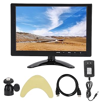 【中古】【未使用】10.1インチモニター、 HD 1280X800P 液晶モニター 16:10 TFT LCDスクリーン付き、 ユニバーサル ポータブルモニター HDMI/VGA/AV入力をサポート