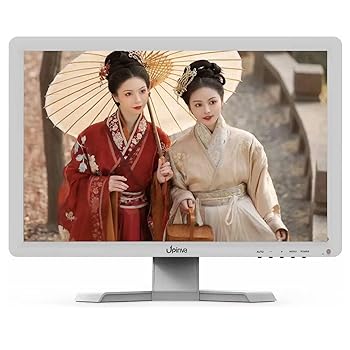 【中古】【未使用】19インチ ホワイト CCTV液晶モニター 防犯カメラ ディスプレ画面 1440x900解像度 多機能接続サポートHDMI AV BNC VGA USB入力 PC LEDモニター 日