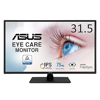 【中古】ASUS 管する Eye CareVA329HE 31.5in / 盛りだくさん固定ディスク (1920 x 1080) / IPS / HDMIx2 / 75サイクル / 青味ともし火助け出す / フリッカフリー / VESA相応う /