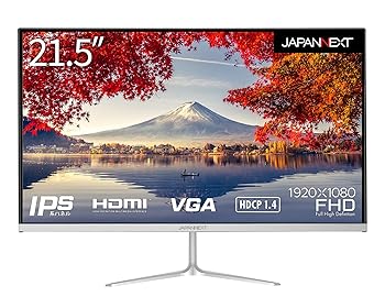 【中古】JAPANNEXT 21.5インチ モニター フルHD 1920x1080解像度 IPS ディスプレイ (HDMI/スピーカー内蔵/VESA対応/ブルーライトカット) JN-IPS215FHD｜AJIMURA-SHOP