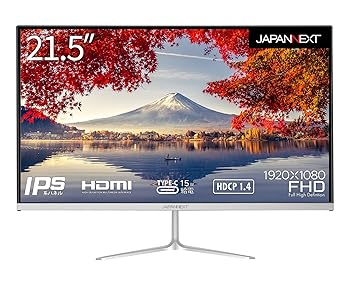 【中古】JAPANNEXT 21.5インチ モニター フルHD 1920x1080解像度 IPS ディスプレイ (HDMI/スピーカー内蔵/VESA対応/ブルーライトカット) JN-IPS215FHD-C