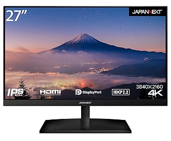 【中古】JAPANNEXT 27インチ モニター 4K UHD 3840x2160解像度 IPS ディスプレイ (HDMI/DisplayPort/VESA対応/ブルーライトカット) JN-V27UHD