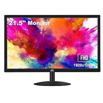 【中古】【未使用】21.5インチ コンピューターモニター Kenowa FHD 1080P ゲーミングモニター VA 非光沢 16:9 5ms 75HZ PC デスクトップディスプレイ HDMI&VGAポー
