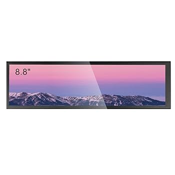 【中古】8.8inタッチスクリーンモニター、携帯型LCD 固定ディスクサブスクリーンコンピューターモニターパネル、170度の全可視性角、Windows HDR用RasPi用480 ディスプレイ-パソコン・周辺機器