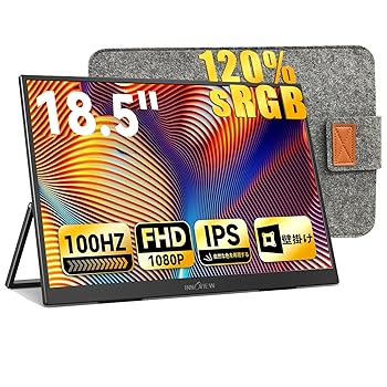 【中古】可動性管する 18.5in InnoView 可動性見せびらかす 120%sRGB 100サイクル 1920x1080 FHD 大画面 ゲーミングモニター 携帯型管する IPS