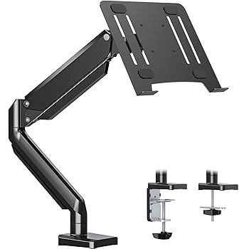 【中古】MOUNTUP ノートパソコンアーム ガススプリング式 レイ付き 17インチ対応 耐荷重8kg モニターアーム 15.6インチ ノートpcアーム VESA規格75mm 100