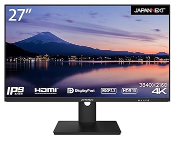 【中古】JAPANNEXT 27インチ 4K(3840×2160) 解像度 液晶モニター JN-IPS2707UHDR PBP/PIP対応 sRGB 100% HDMI DP