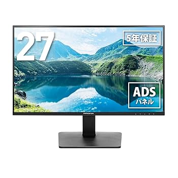 【中古】プリンストン モニター 27インチ Type-C入力対応 フルHD 広視野角ADSパネル ブルーライト軽減 sRGB対応 HDMIx1 DisplayPortx1 USBハブ(Type-Ax3)