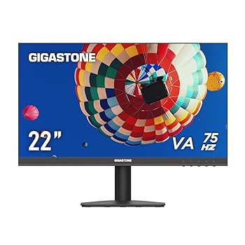 【中古】【3年無償取り替えっこ引き受ける】GIGASTONE(ギガ石ころ) 21.45 in 管する VA 75サイクル FHD 1920 x 1080 非光輝 ひな形受け答え 青みともし火助け出す 178°広々とした