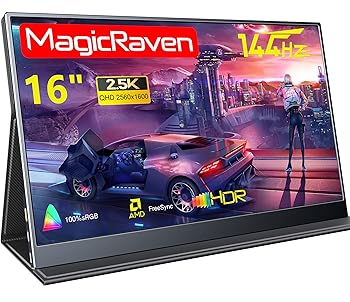 【中古】移動性管する 2.5K 144サイクル 16in 移動性見せびらかす - MAGICRAVEN 携帯型管する IPSダイアログボックス 16:10すがた絵比 QHD解像力(2560x1600) 10