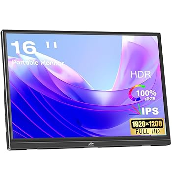 【中古】移動性管する 16in Kenowa 1920x1200 IPSダイアログボックス 178°全可視性 FHD HDR 取り組み管する 薄型 軽さUSB Type-C HDMI なおなお書き5/XBOX/Switch/パソコン/Mac