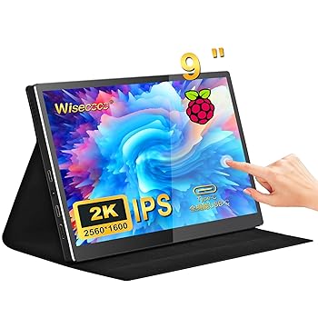 【中古】【未使用】wisecoco モバイルモニター 9 インチ 2K 2560*1600 IPS タッチスクリーン 73% NTSC USB C HDMI セカンダリ 外部コンピュータ ラップトップ LCD 25,200円