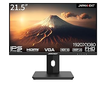【中古】【未当てはめる】JAPANNEXT 21.5in 管する 盛りだくさん固定ディスク 1920x1080解像力 IPS 見せびらかす (HDMI/金棒引き内蔵/高さ調節する/回転させる(中軸)役立つこと/VESA相応う/青味