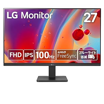 【中古】27MR400-B 27in LG 管する/アンチグレア/IPS/1920×1080/100サイクル/5ms（GTG）/FreeSync?/DAS/ブラックスタビライザー/D-sub/HDMI/チルト合わせる