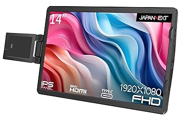 【中古】JAPANNEXT 14インチ モバイルモニター IPS パネル フルHD 1920x1080解像度 (Type C/MAC PC対応 / sRGB100% / 非光沢) JN-MDO-IPS140FHD