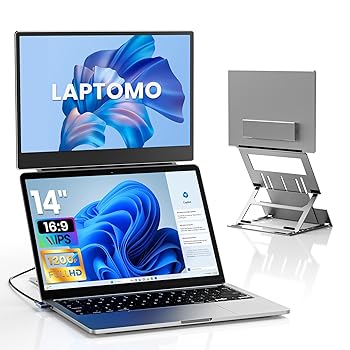 【中古】デュアルディスプレイ ダブルモニター トリプルモバイルモニター 14インチ 120%sRGB 78%NTSC超広色域 1200P HDMI FHD 60Hz スピーカー内蔵 IPSパ