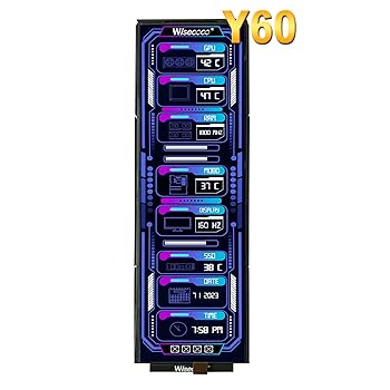【中古】wisecoco Y60用 PCケース モニター 12.6インチ 細長液晶スクリーン IPSパネル HDMI LCDキット ラップトップコンピュータのためのミニhdmi健康速|AJIMURA-SHOP