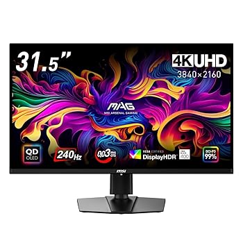 【中古】MSI QD-有機EL ゲーミングモニター MAG 321UPX QD-OLED 31.5インチ/4K UHD/QD-OLEDパネル/240Hz/0.03ms(GTG)/ハードウェアブルーライトカット/Di 127,650円