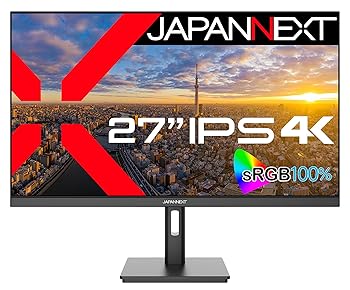 【中古】JAPANNEXT 27in 管する 4K UHD 3840x2160解像力 IPS 見せびらかす (HDMI/DisplayPort/金棒引き内蔵/VESA相応う/ブルーライトカット) JN-IP