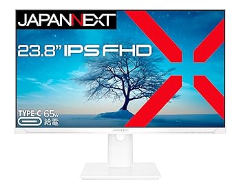 【中古】JAPANNEXT 23.8インチ モニター フルHD 1920x1080解像度 IPS ディスプレイ (HDMI/USB-C 給電 (65W) / DisplayPort/スピーカー内蔵/高さ調節/回転