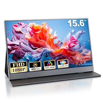 【中古】CUIUIC モバイルモニター 15.6インチ モバイルディスプレイ ポータブルモニター 1080P ゲーミングモニター スイッチ用 非光沢IPSパネル 1920x108|AJIMURA-SHOP