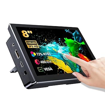 【中古】Mayfee! 8 インチ タッチ スクリーン モニター、HD 1280×800 IPS LCD スクリーン内蔵スピーカー 72%NTSC モニター、R PI 4B/3B+/3B/2/1B+/Zero|AJIMURA-SHOP