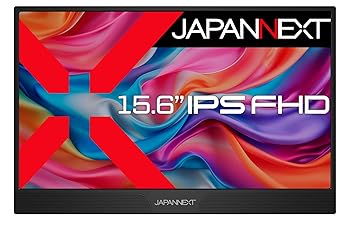 【中古】JAPANNEXT 15.6in 移動性管する IPS ダイアログボックス 盛りだくさん固定ディスク 1920x1080解像力 かっこ良い入れもの付き添い人 (Type C/MAC パソコン相応う/金棒引き内蔵 / sRGB100%