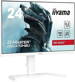【中古】G-MASTER ゲーミングモニター ディスプレイ 白 ホワイト 23.8インチ 180Hz 0.2ms IPS方式 フルHD 高さ調整 縦回転 HDMI DisplayPort USBハブ 全