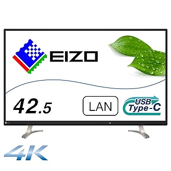 【中古】【未使用】EIZO FlexScan EV4340X-BK （42.5型モニター/3840×2160/USB Type-C対応/ノートPC給電/疲れ目対策/ブラック/The warranty is valid only in Japa