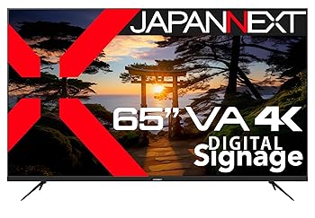 【中古】JAPANNEXT 65インチ 大型 モニター 4K UHD 3840x2160解像度 VA ディスプレイ デジタル サイネージ (HDMI/スピーカー内蔵/VESA対応) JN-V65UHD-U｜AJIMURA-SHOP