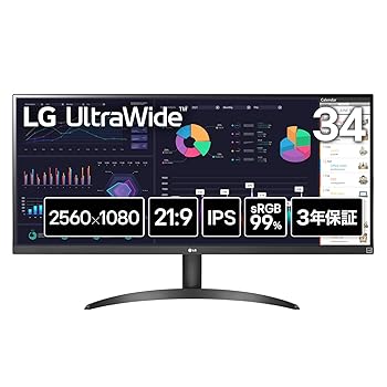 楽天市場】LGウルトラワイドモニター平面UltraWideMonitor34WQ500-B34