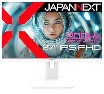 【中古】【未使用】JAPANNEXT 27インチ ゲーミングモニター 200Hz 0.5ms フルHD 1920x1080解像度 IPS パネル ディスプレイ (HDMI/DisplayPort/VESA対応/ブルーライ 34,008円