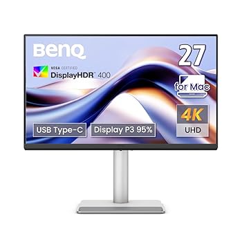 【中古】ベンキュージャパン BenQ Mac向けモニター MA270U (27インチ/4K UHD/ナノマットコートIPSパネル/Display P3 95%/sRGB 99%/VESA DisplayHDR 400/U