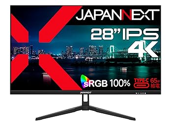 【中古】JAPANNEXT 28インチ モニター 4K UHD 3840x2160解像度 IPS ディスプレイ (KVM/HDMI/DisplayPort/VESA対応/ブルーライトカット) JN-IPS28U-C6