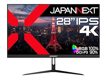 【中古】JAPANNEXT 28in 管する 4K UHD 3840x2160解像力 IPS 見せびらかす (HDMI/DisplayPort/金棒引き内蔵/VESA相応う/ブルーライトカット) JN-IP