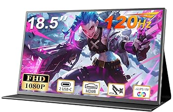 【中古】【未当てはめる】CUIUIC 移動性管する 18.5in 大画面ゲーミングモニター 移動性見せびらかす100HZ 1920*1080FHD 携帯型管する IPS液晶ダイアログボックス 非