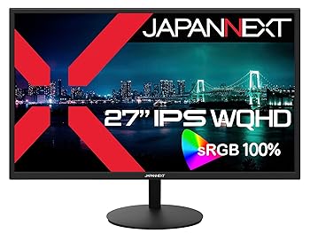 【中古】【EC敷き地押さえる】JAPANNEXT 27in IPSダイアログボックス積み上げる WQHD(2560x1440)解像力 液晶管する JN-IPS27Q HDMI DP sRGB:100% 【2年引き受ける】
