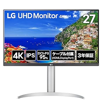 【中古】27UP650K-W LG UHD Monitor 4K 27型 4Kモニター