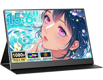 【中古】LivElect 移動性管する 15.6in 1920*1080 移動性見せびらかす 携帯型管する IPS液晶ダイアログボックス 非光輝画面 薄型 軽さ 磁石保