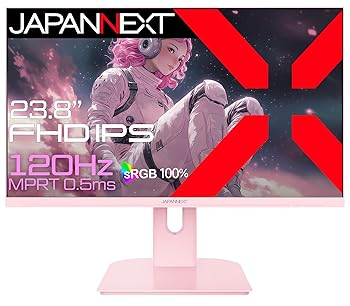 【中古】【未当て嵌める】【サクラ色模範例】JAPANNEXT 23.8in IPSダイアログボックス積み上げる 120サイクル/0.5ms(MPRT)相応う 盛りだくさん固定ディスク(1920x1080)解像力 ゲーミングモニター JN-IPS238G120F-PK H