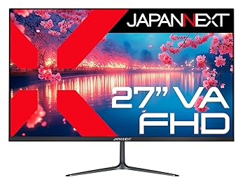 【中古】【未当てはめる】【2年言いはなつひな型】 JAPANNEXT 27in 管する FHD 1080p 1920x1080解像力 VA 見せびらかす (HDMI/VGA/金棒引き内蔵/VESA相応う/青味ともし火