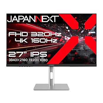 【中古】JAPANNEXT 27in IPSダイアログボックス申し受ける Dual Frame Rate(4K:160サイクル/盛りだくさん固定ディスク:320サイクル)相応う 4K(3840x2160)解像力 ゲーミングモニター JN-IPS27G1632UF-HSP パソコン・周辺機器-ディスプレイ