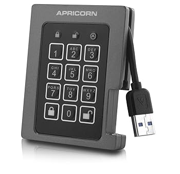 【中古】Apricorn Aegis Padlock SSD - USB 3.0, A25-3PL256-240F ポータブルストレージ 日本正規代理店品 HD1373 ASSD-3PL256-240F 42,598円