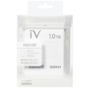 【中古】【未使用】マクセル iVDR-S規格対応リムーバブル・ハードディスク 1.0TB(ホワイト)maxell カセットハードディスク「iV(アイヴィ)」 M-VDRS1T.E.WH|AJIMURA-SHOP