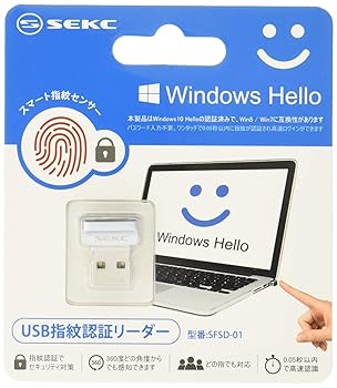 【中古】【未使用】【Amazon.co.jp 限定】SEKC USB指紋認証キー Windows Hello機能対応 0.05秒 指紋認証でセキュリティ対策 SFSD-01 6,300円